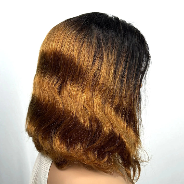 250% Density Colored Body Wave Human Hair Wigs 12inch 12A 100% Human Hair 4x4 Transparent Lace Closure Wavy Hair Wigs for Women Khamik Shop Online
