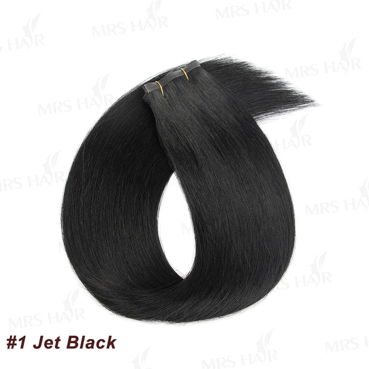 Invisible Long Tape PU Weft Human Hair Bundles Real Natural Hair Seamless & No-Glue Injected Tape In Hair Extensions Thick Ends Khamik Shop Online