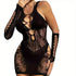 Simplejewel Women Fishnet Beachwear Bodystocking Lingerie EU Plus Sexy Footless Lace Bodysuit Halterneck One Piece Pantyhose Khamik Shop Online