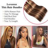 Highlight  P4/27 Straight Bundles Human Hair For Women Brown Blonde Hair Bundles Deal Colored Human Hair Weave Bundles Extension Khamik Shop Online