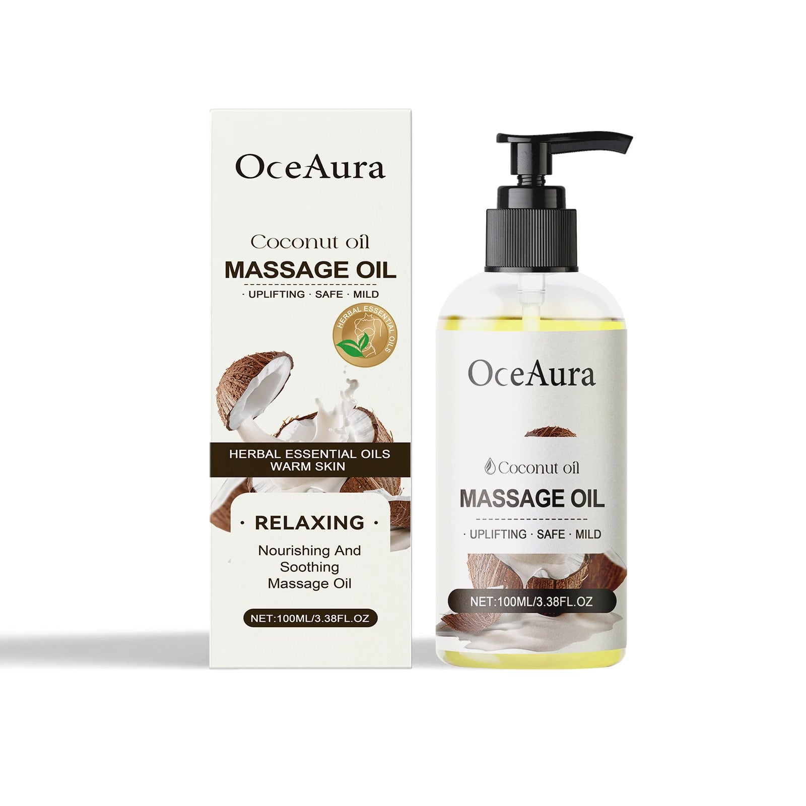 Hydrating Coconut Oil Deep Nourishing Smooth Skin Improve Dry Rough Mood Relax Body Oil Frankincense Essential Oil for Massage