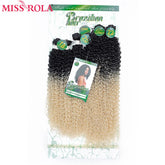 Miss Rola Ombre Hair Bundles Synthetic Kinky Curly Hair Extensions Sew In Hair Weaves 18-22 inch 6pcs/Pack 200g Hair Wefts Khamik Shop Online