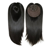 14 Inches Mogolian Cuticle Remy Hair Topper Silky Straight 8x8” Jewish Kosher Human Hairpieces Topper Free Style 120% Density Khamik Shop Online