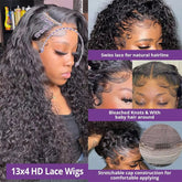 13x4 Hd Lace Frontal Wig 13x6 Curly Human Hair Wigs Water Wave Human Hair Wig 30 40 Inch Loose Deep Wave Brazilian Choice Black Khamik Shop Online