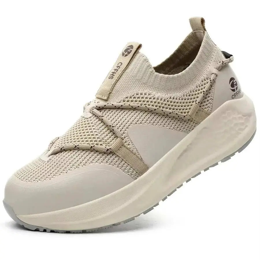 Latest Women Work Shoes Puncture-Proof Safety Shoes Non-slip Platform Sneakers Women Steel Toe Shoes Comfort Security Boots Lady Khamik Shop Online