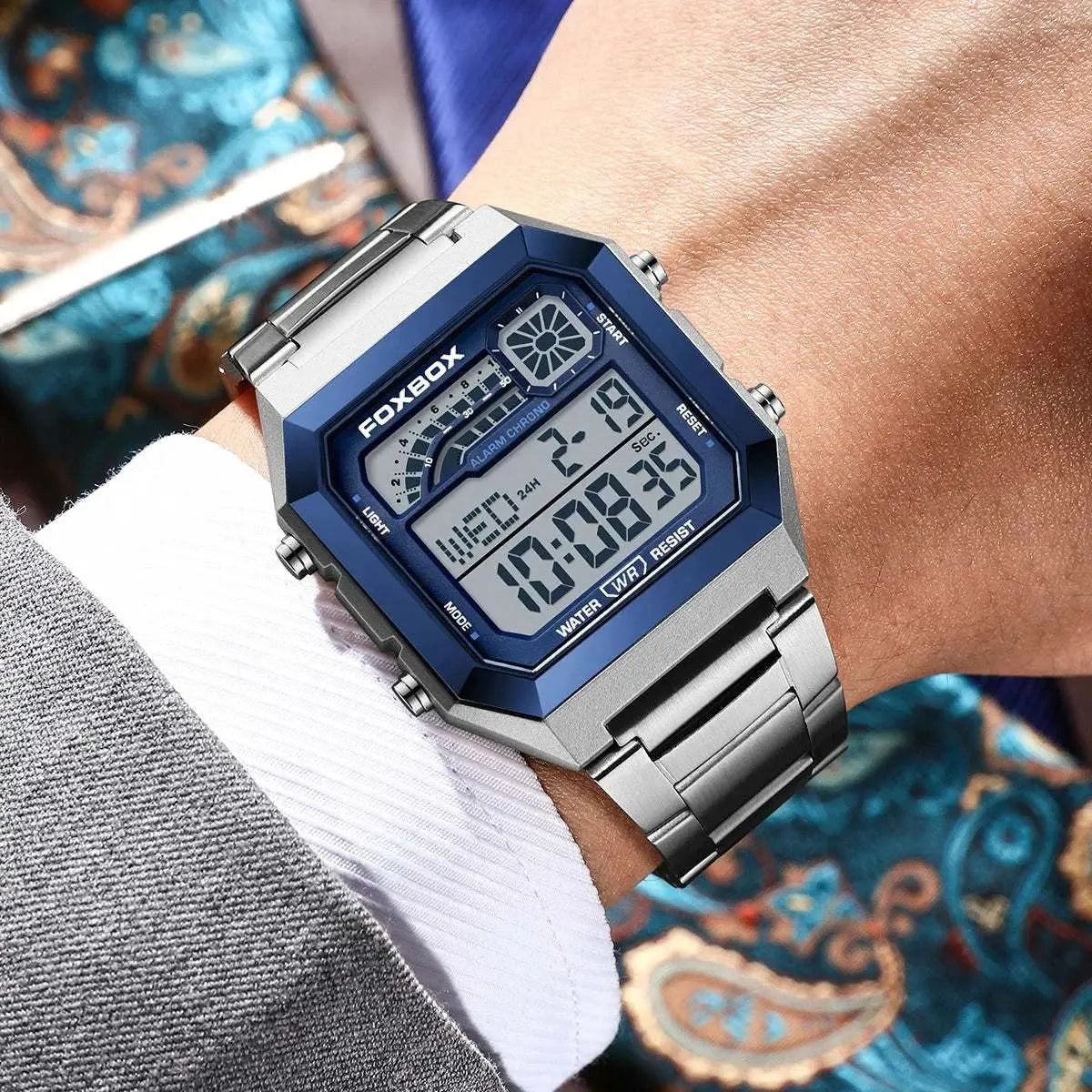 FOXBOX Fashion Luxury Digital Man Watch Casual Sports Date Waterproof Luminous Watches for Men Movement Electronic Watches Male Khamik Shop Online