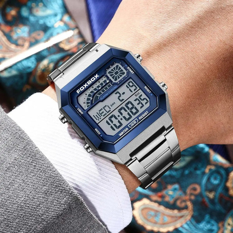 FOXBOX Fashion Luxury Digital Man Watch Casual Sports Date Waterproof Luminous Watches for Men Movement Electronic Watches Male Khamik Shop Online
