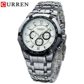 CURREN Men Luxury Brand Military Sport Mens Watches Full Steel Quartz Clock Men&