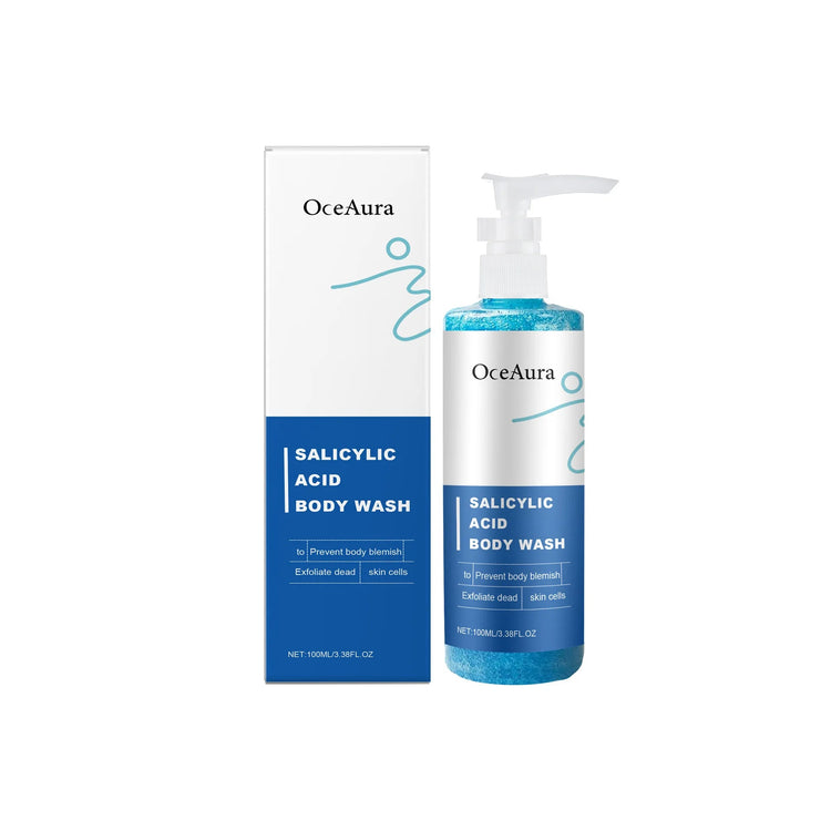 OceAura Salicylic Acid Shower Gel Professional Skin Cleaning Oil Control Smooth Body Blemish Remover Exfoliating Body Wash 100ml Khamik Shop Online