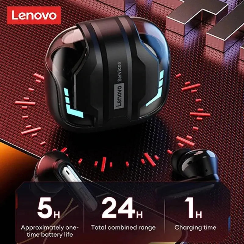 Choice Lenovo Gaming Headset Wireless Bluetooth 6.0 Earphones RGB Low Latency Waterproof Headphones Sports Headset GT103 Khamik Shop Online