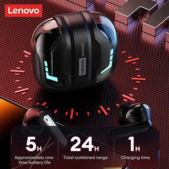 Choice Lenovo Gaming Headset Wireless Bluetooth 6.0 Earphones RGB Low Latency Waterproof Headphones Sports Headset GT103 Khamik Shop Online