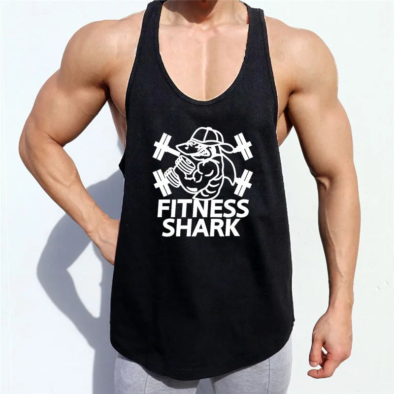 Summer Mesh Mens Fitness Tank Tops Y-back Bodybuilding Sleeveless Vests Mesh Quick Dry Gym Clothing Running Sport Muscle Shirts Khamik Shop Online