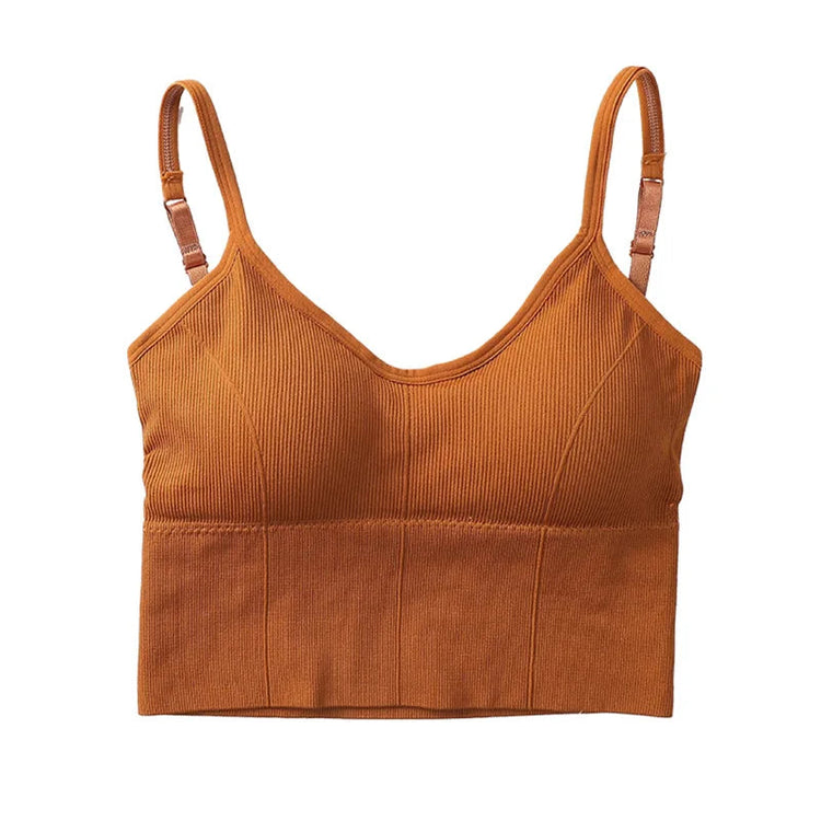 Women Tank Crop Top Seamless Underwear Vintage Crop Top Female Tanks Vest Camis Padded U Back Woman Sexy Sport Lingerie Camisole Khamik Shop Online