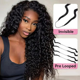 Feather Crochet Human Hair Deep Curly 50G Knotless Pre‑Separated Invisible Miracle Knots Hair Lightweight Reusable Crochet Hair Khamik Shop Online