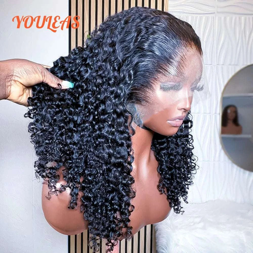 Lagos Hairline Burmese Curly Human Hair Wig 13x4 Lace Frontal Glueless Wig Human Hair Spiral Curls Deep Wave Wigs For Woman Khamik Shop Online