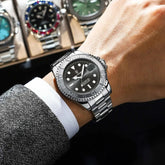POEDAGAR Trendy Sport Man Watch Luminous Waterproof Stainless Steel Date Men Wristwatch Luxury Business Men&