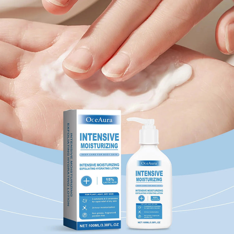 OceAura Intensive Healing Body Lotion for Dry Skin - Exfoliating Hydrating Moisturizer Deep Nourishing Non-Greasy Skin Care Khamik Shop Online