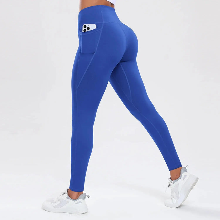 Women Yoga Pants with Pockets Butt Lifting Tummy Control Sports Leggings High Waist Fitness Tights Gym Clothing Sportswer Khamik Shop Online