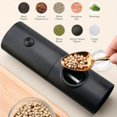 Electric Salt And Pepper Grinder With Adjustable Coarseness Refillable Mill Battery Powered Kitchen Automatic Gadget Grinder Khamik Shop Online