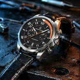 PAGANI DESIGN Classic Leather Men Watch Japan VK64 Movement Quartz Wristwatch Top Brand Sports Waterproof Watches for Men&
