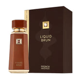 Liquid Brun Eau de Parfum Spray by Fragrance World French Avenue 3.4 Oz for Men - Warm Spicy & Woody Scent with Bourbon Vanilla & Musk Notes Khamik Shop Online