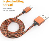 QC 3.0 4-Port LED Car Charger & 10FT Orange Nylon iPhone Cable Combo Fuchsia Electra