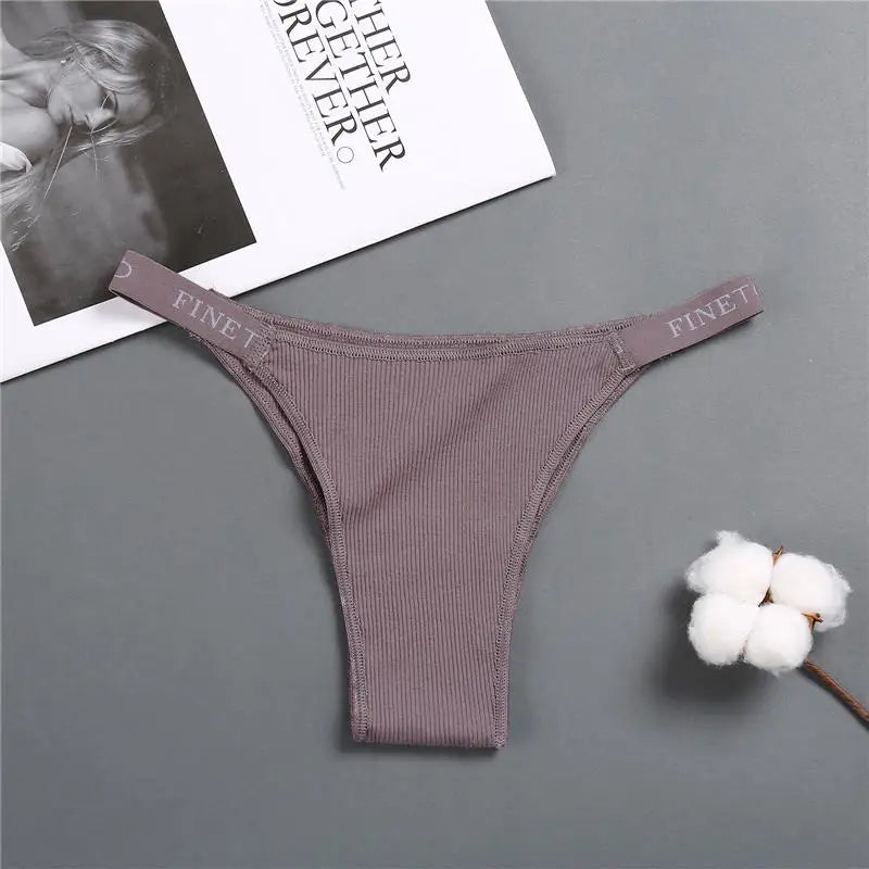Women'S Panties Cotton Briefs Female Underpants Sexy Panties Thong Pantys Solid Color Intimates Lingerie Women Underwear