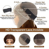220% Density 34 Inch Chocolate Brown Bone Straight Lace Front Human Hair Wig Straight Wig 13x6 Transparent HD Lace Frontal Wigs Khamik Shop Online