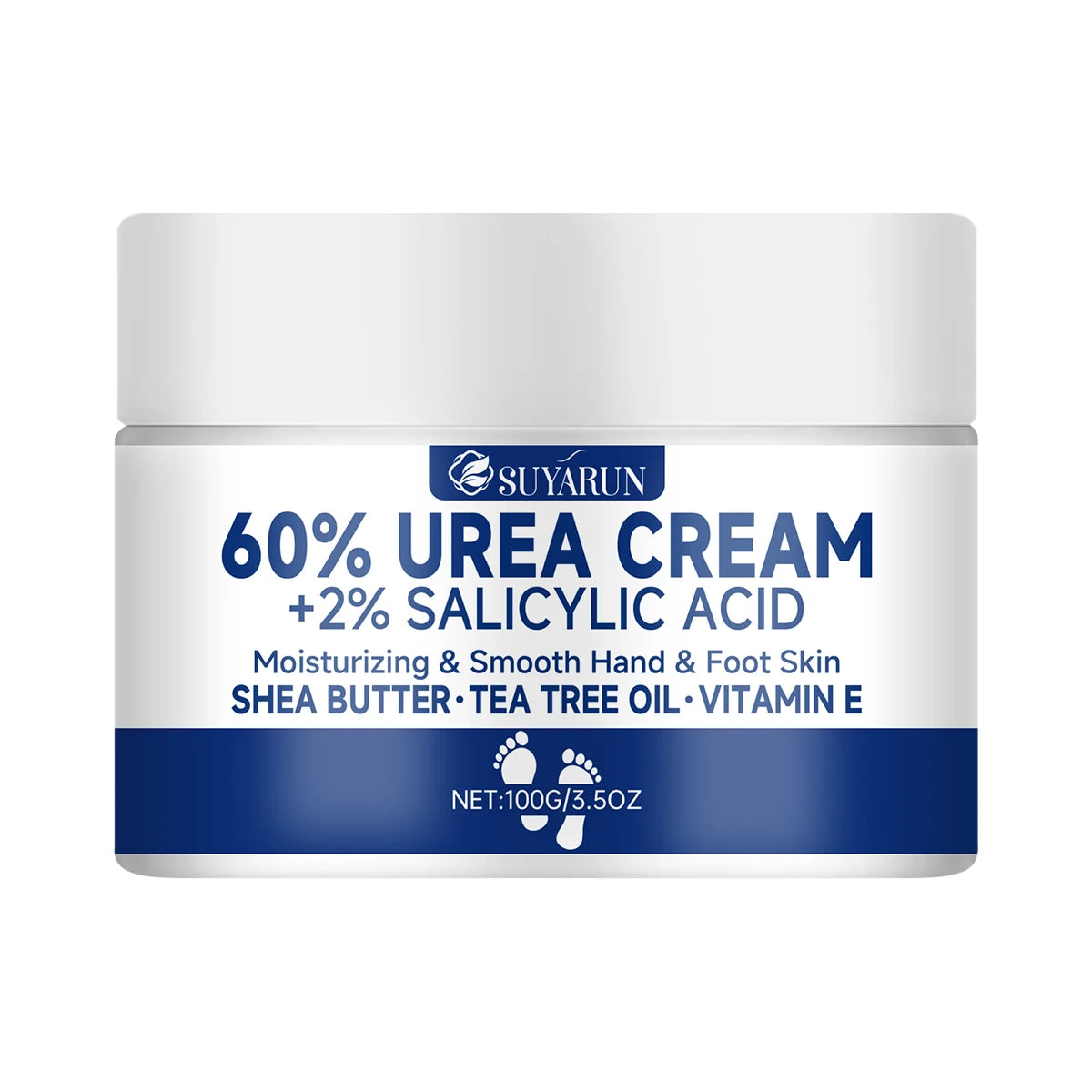 SUYARUN 60% Urea Foot Cream for Cracked Heels & Dry Skin - Intensive Moisturizing Treatment, Callus Remover, Diabetic Foot Care. Khamik Shop Online