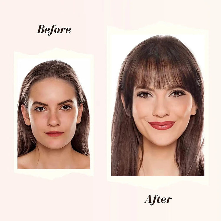 Synthetic Hair Clip In Bangs Brown Colored Invisible Front Fringes Clip in Hair Air Bangs Natural Black Fake Hair Bangs For Girl Khamik Shop Online