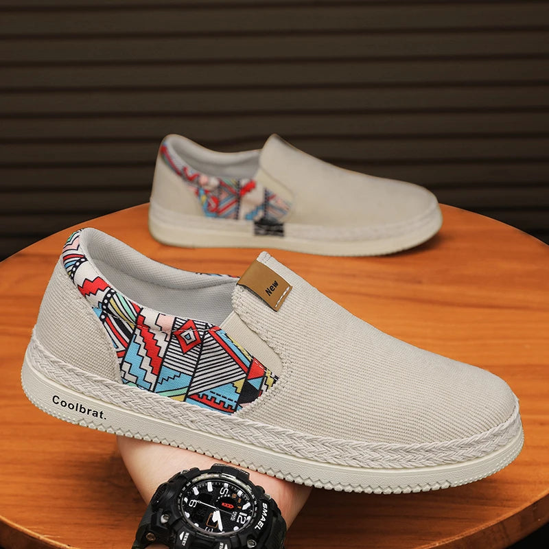 Portable men casual cloth shoes ultra light weight, compact design, breathable shoes for travel and business trips Khamik Shop Online