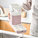 Multifunctional Kitchen Cleaning Combination Rack Maroon Asteria