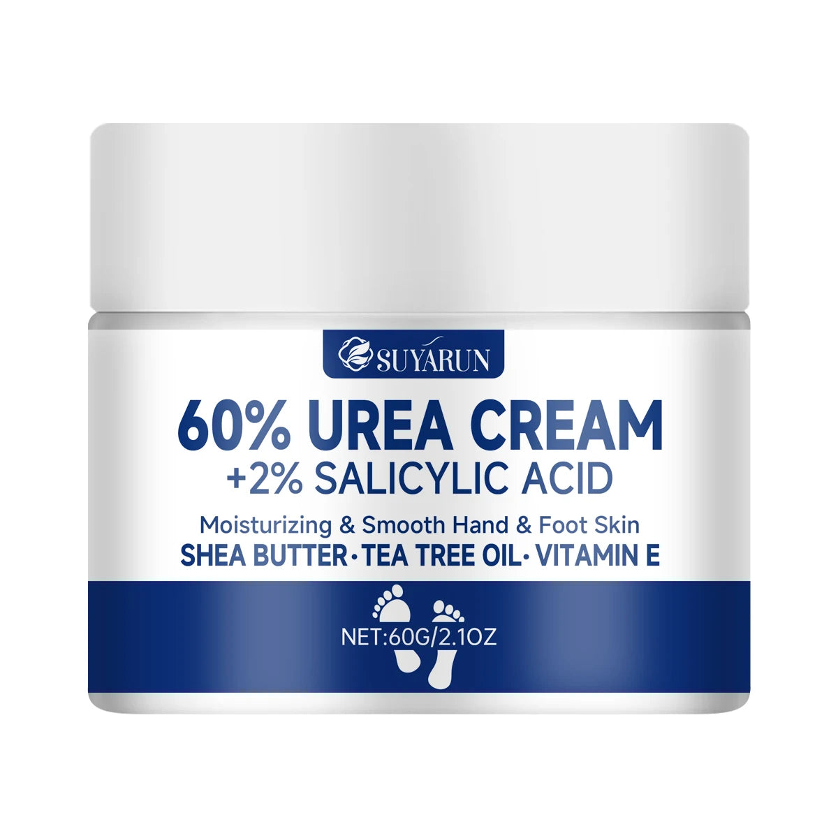SUYARUN 60% Urea Foot Cream for Cracked Heels & Dry Skin - Intensive Moisturizing Treatment, Callus Remover, Diabetic Foot Care. Khamik Shop Online