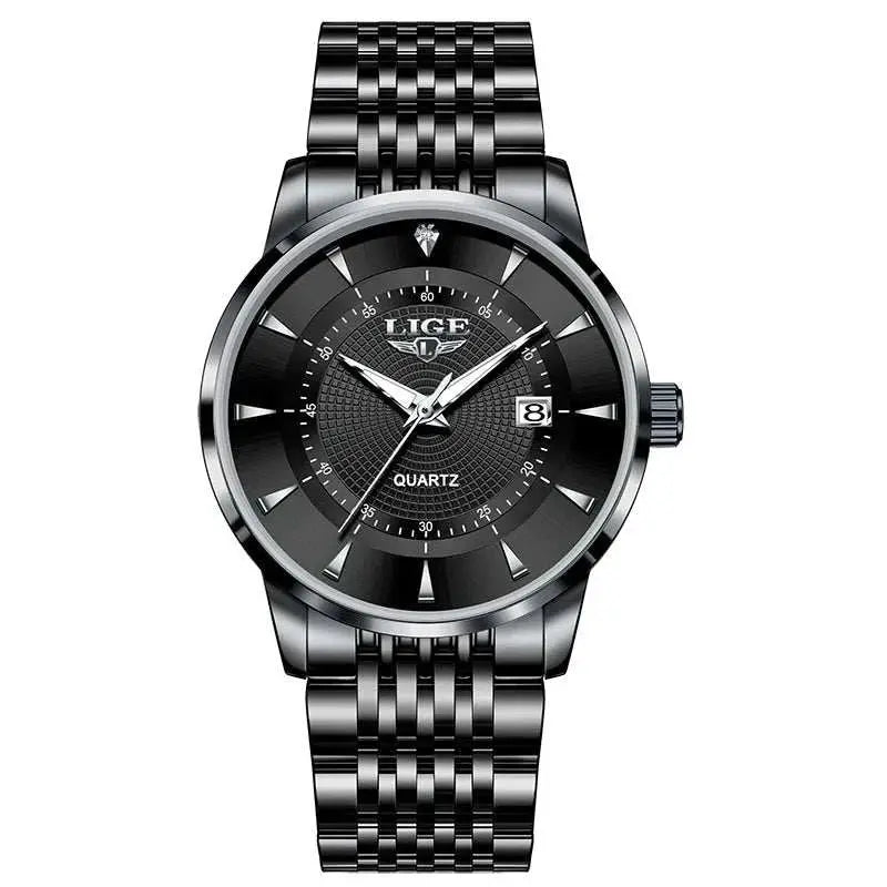 LIGE New 2026 Luxury Man Watch Waterproof Stainless Steel Luminous Date Watch Fashion Simple Casual Man’s Quartz Watches Box Khamik Shop Online