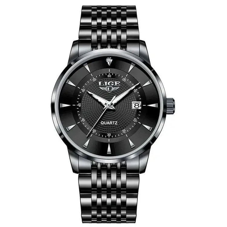 LIGE New 2026 Luxury Man Watch Waterproof Stainless Steel Luminous Date Watch Fashion Simple Casual Man’s Quartz Watches Box Khamik Shop Online
