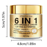 6-In-1 Anti-Wrinkle Cream. Lifts Firms Smooths Moisturizes. Collagen Vitamin C E Niacinamide Retinol Hyaluronic Acid. 50g Khamik Shop Online