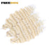 FREEDOM Synthetic Curly Braiding Hair Extensions 24 Inch/60 cm Long Deep Wavy Twist Crochet Braids Hair Ombre Brown Rainbow Hair Khamik Shop Online