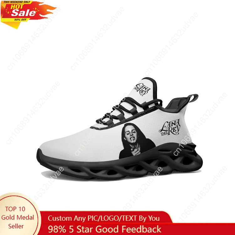 Lana Del Rey Singer Sports Sneakers Mans Womans Running Shoes Durable Sneaker Lace Up Mesh Durable Footwear Custom Shoe Black Khamik Shop Online