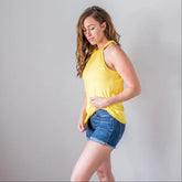 Back Keyhole Halter Tank Pink Bearberry