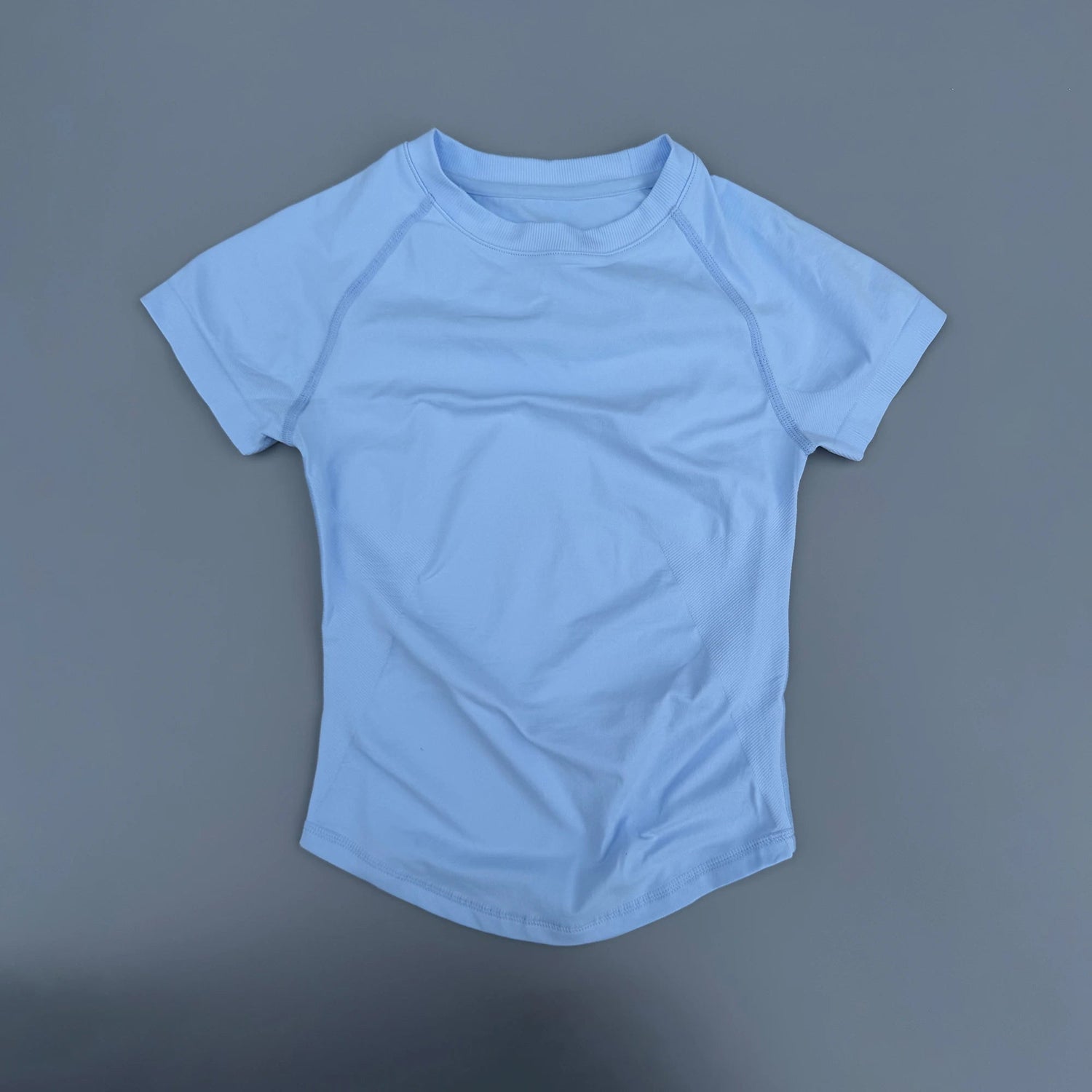 AURA SHARK Women Seamless Yoga Shirt Short Sleeve Gym Top Workout Running Tee Fitness Activewear Athletic Vest Khamik Shop Online