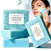 Seaweed Scrub Soap for Face And Body - Deep Cleansing Oil Control with Retinol Collagen VC Essence - Brighten Skin 100g Khamik Shop Online