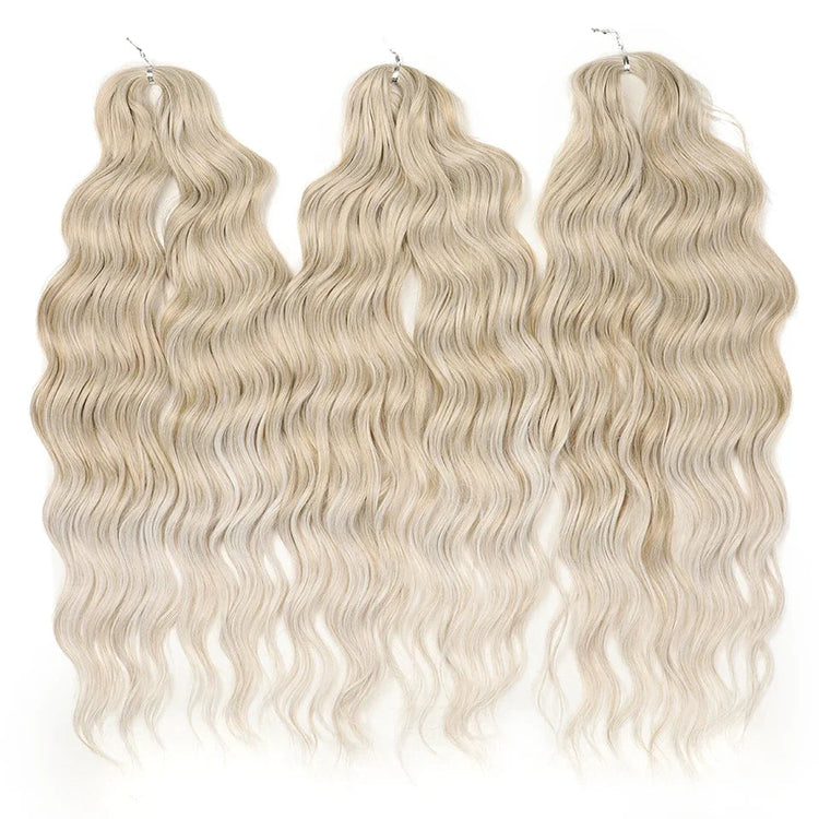 FREEDOM Synthetic Curly Braiding Hair Extensions 24 Inch/60 cm Long Deep Wavy Twist Crochet Braids Hair Ombre Brown Rainbow Hair Khamik Shop Online
