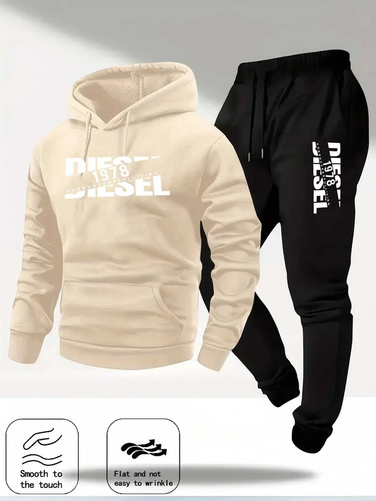 2026 popular autumn and winter new hooded sportswear sportswear fashion hooded sportswear casual sportswear and pants two in one Khamik Shop Online