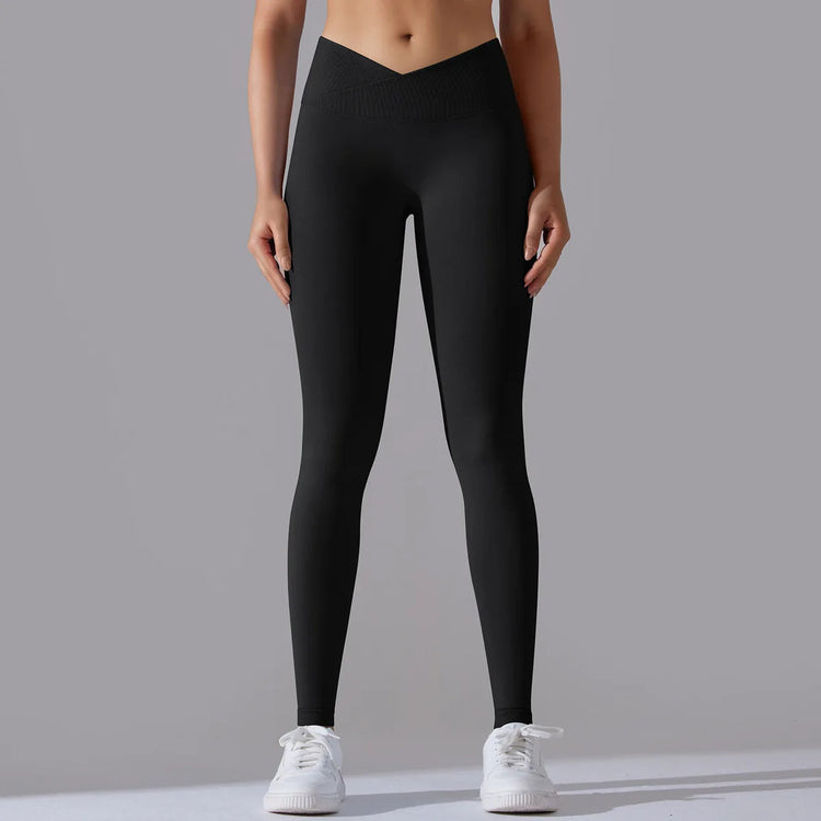 Crossover Waist Yoga Pants Women Hips Lifting Gym Leggings Seamless Sport Pants High Waist Fitness Leggings Workout Sportswear Khamik Shop Online