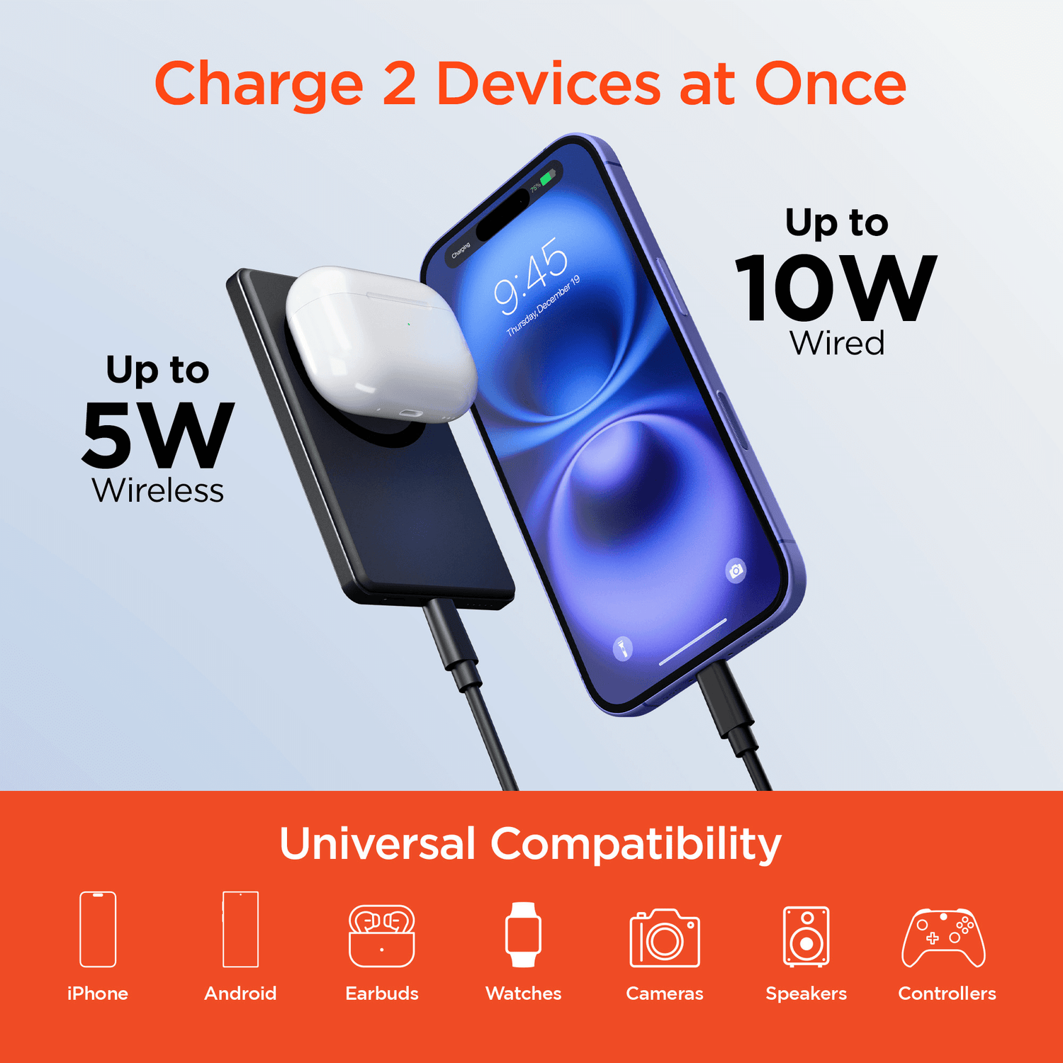 HyperGear PowerPack MAG Slim Power Bank Sky Iapetus