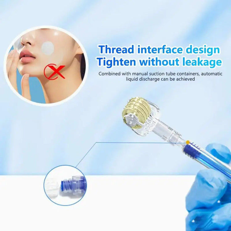 [New] Microneedle Roller Stamp Microneedle 0.25mm For Applying Serum Beard Growth Scalp Hair Facial Beauty Skincare Tool Khamik Shop Online
