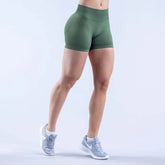 No Logos Shorts | 4.5" leggings Low Ribbed Rise Cycling Women Yoga Workout Clothes Gym Scrunch Bum Seam Seamless Fitness Tights Khamik Shop Online