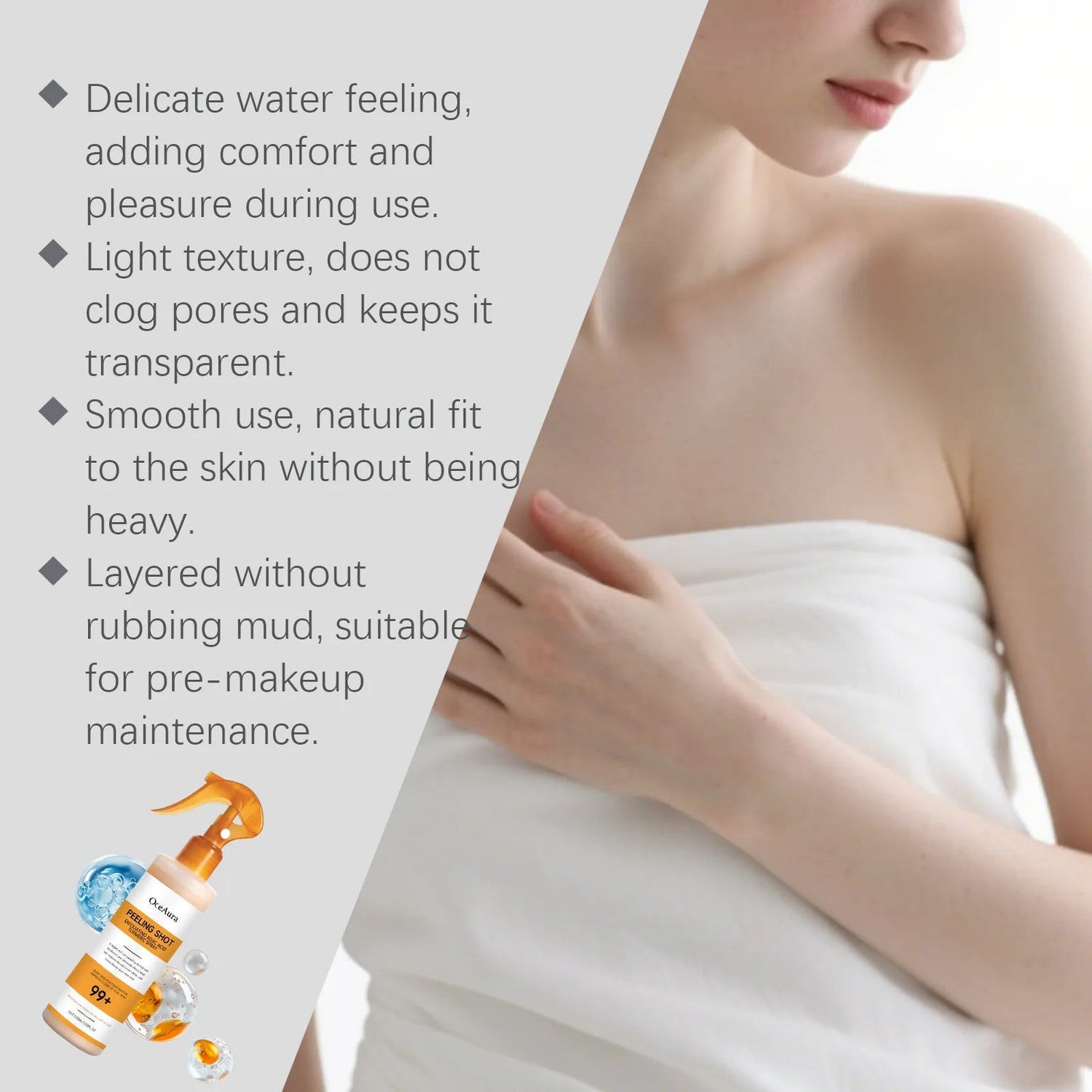 OCEAURA Turmeric Exfoliating Spray Deep Clean Remove Dead Skin Repair Cracks Smooth Brighten Skin Reduce Odor Skin Nourish Spray Khamik Shop Online