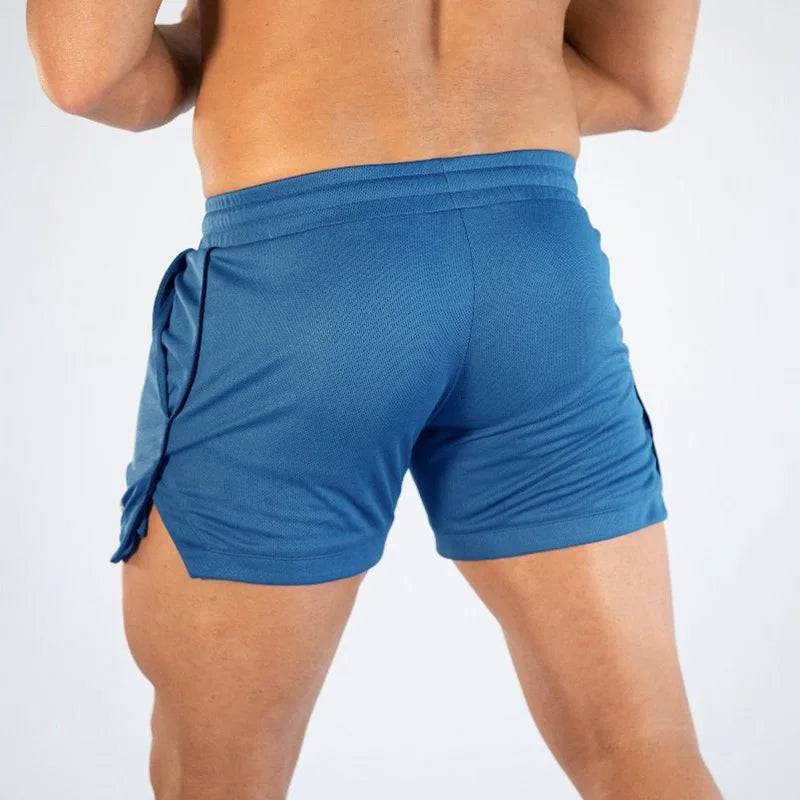 Professional Bodybuilding running shorts men mesh quick-drying breathable sport homme fitness workout Slim fit gym shorts male Khamik Shop Online