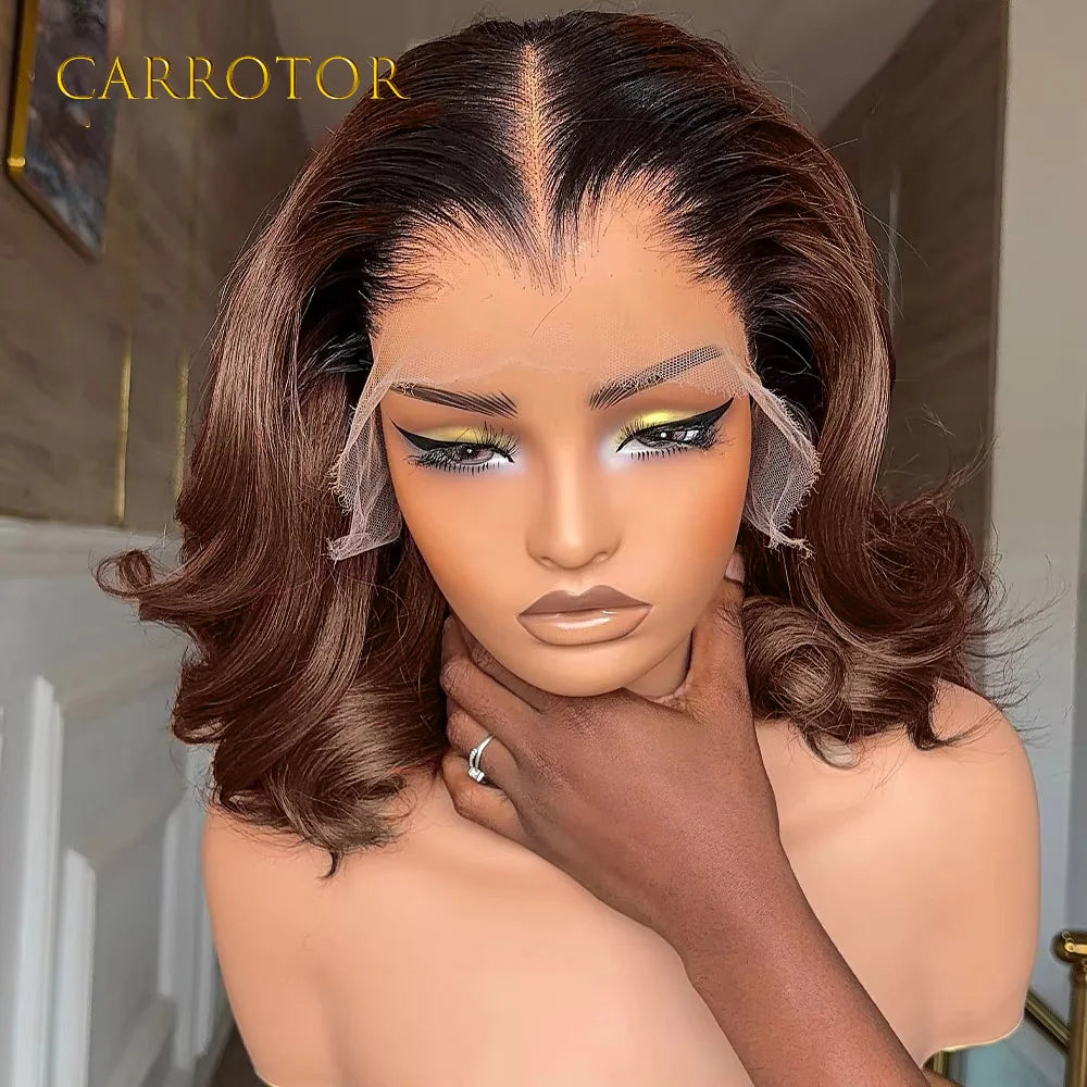 Lagos Hairline Wig 1b4 Ombre Colored 13x4 Invisible Lace Frontal Wig Loose Deep Wave Human Hair Wigs Preplucked For Woman Khamik Shop Online